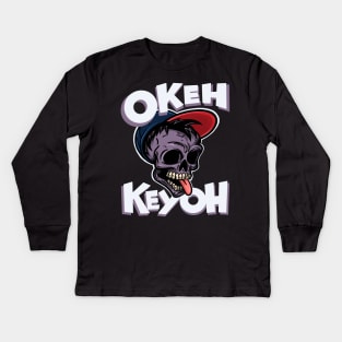 Okeh Keyoh Funny Pinoy Korean Meme Kids Long Sleeve T-Shirt